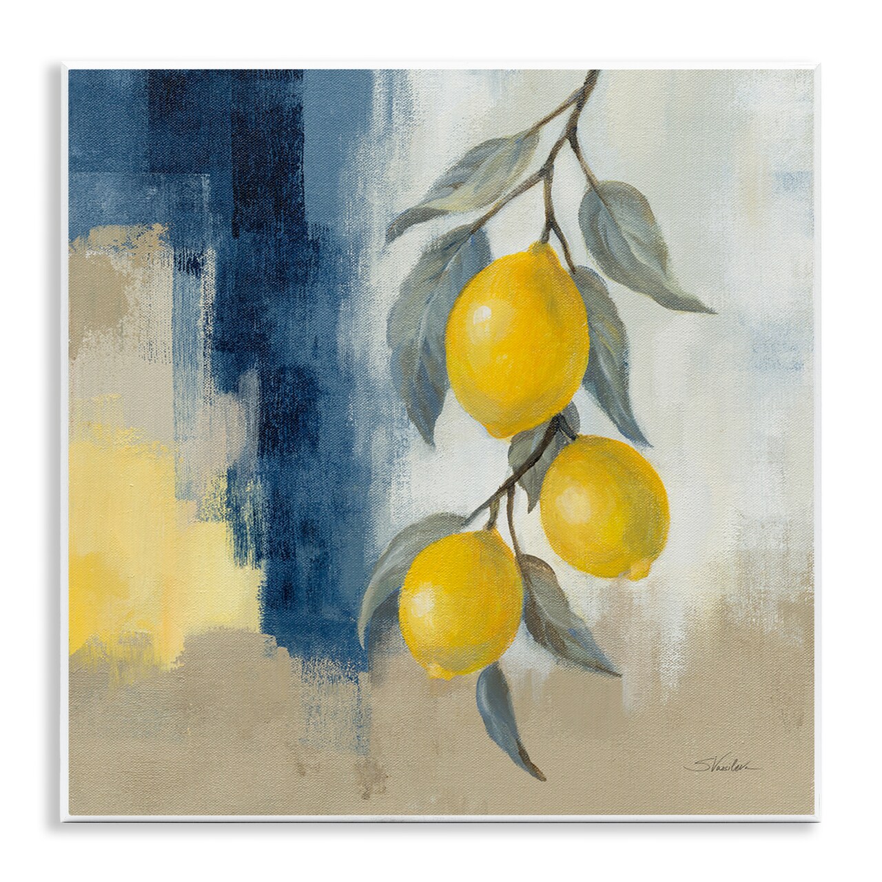 Stupell Industries Kitchen Lemons Hanging Wall Plaque Art Design by Silvia Vassileva
